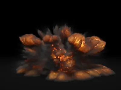 Low Poly Explosions Pack - vdb animated 3D model