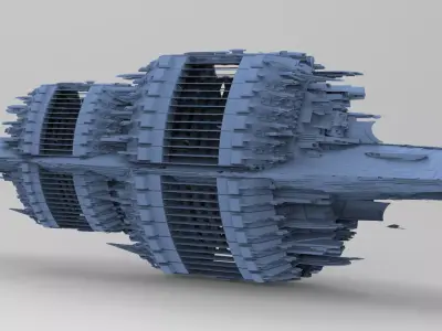 Art Deco Sci-Fi Temples 6  3D model