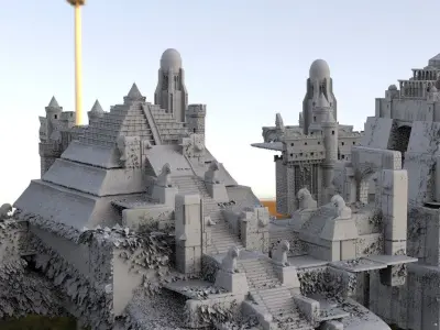 Temple Fantasy  3D model