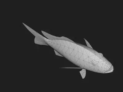 Snapper Low-poly 3D model 7