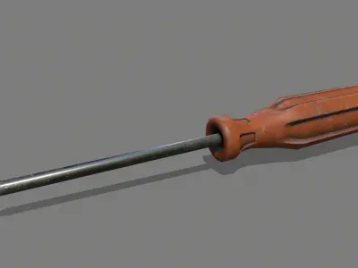 screwdriver Low-poly 3D model 51