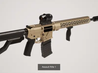 Assault Rifle Collection 3D Model Pack