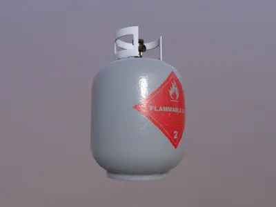 3D PBR Propane Tank Low-poly 3D model