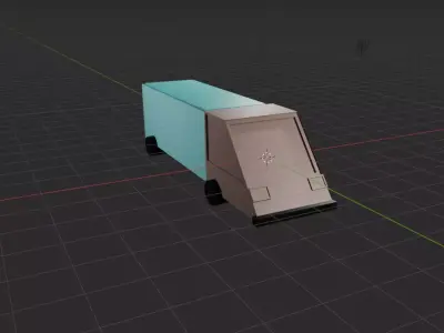 3d model truck stylish Free low-poly 3D model