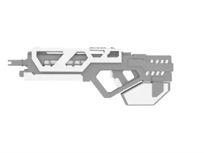 low-poly rifle gun Free 3D model