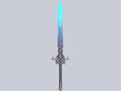 Astral blade Low-poly 3D model