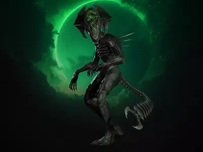 Alien Monster 4 Low-poly 3D model