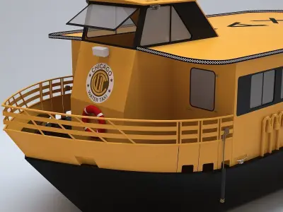 Chicago Water Taxi Boat 3D model
