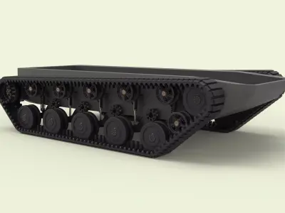 Rubber track chassis 3D model