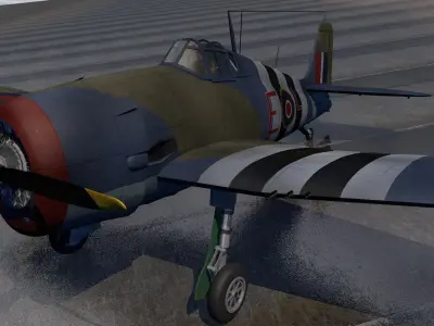 Grumman Hellcat Mk-1 - RN 3D model