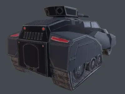 Saber Tank Low-poly 3D model