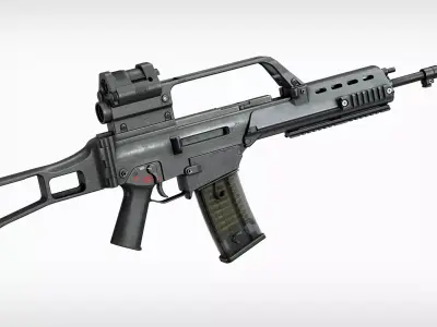 HK G36 Tactical Low-poly 3D model