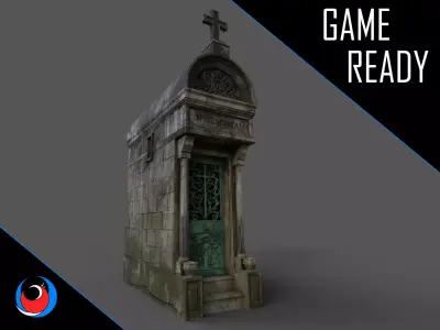 Cemetery Mausoleum 04 type 1 Low-poly 3D model