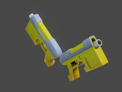 Gun model 3D model buy