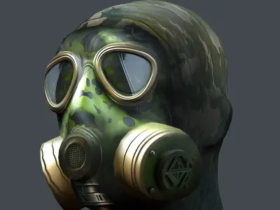 Helmet 3d model military combat Military scifi Low-poly 3D model Low-poly 3D model get