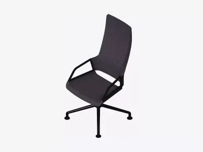 Chair - Conference - Worksmart - Large Glides - High Back Low-poly 3D model