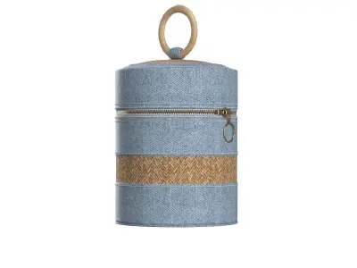 Denim Mini Barrel Bag 3D model