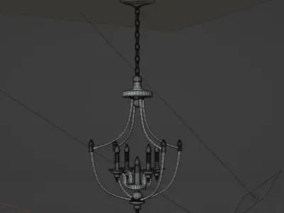Mid-Poly Chandelier  3D model