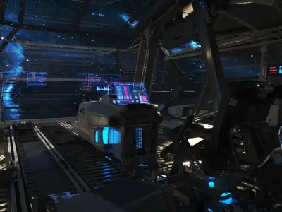 Spaceship Cockpit v6 3D model