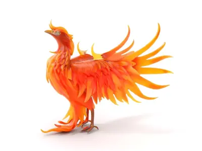 Mythical Phoenix D Model Pack Low-poly 3D model