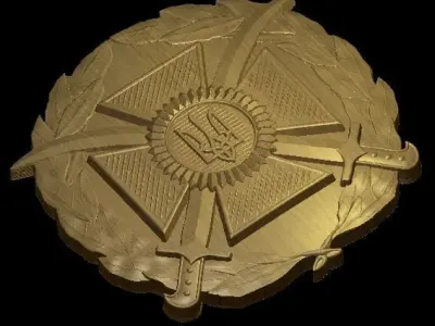 General military insignia of the armed forces of Ukraine 3D print model
