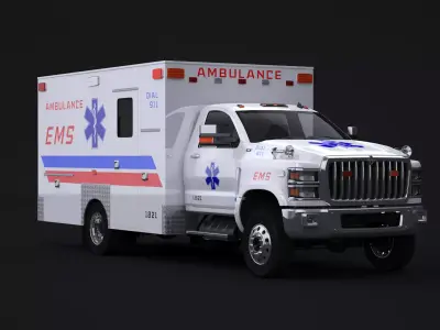 International CV EMS Ambulance 3D model
