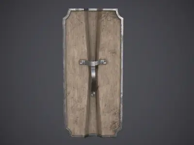 Shield Pavise Low-poly 3D model