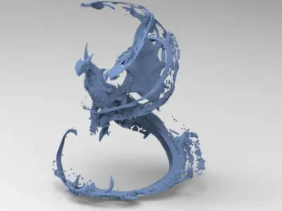 Dragon water serpent 1 3D model