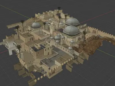 CSS DEDUST Full Map Low-poly 3D model