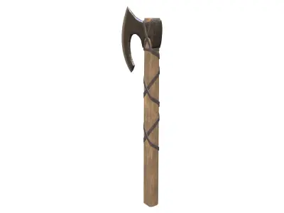 Viking War Battle Axe Low-poly 3D model