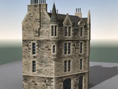 13 European Buildings 3D model