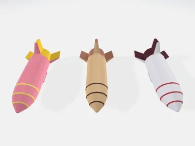 Lowpoly Air ship ready Free low-poly 3D model