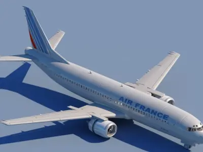 737 400 AirFrance With Interior 3D model
