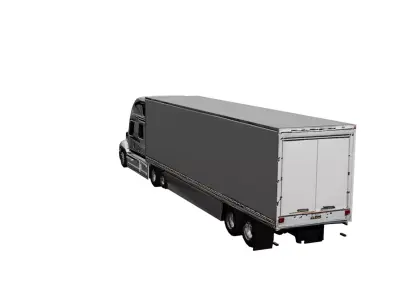 Freightliner Cascadia Low Poly Semi Truck Tractor Low-poly 3D model
