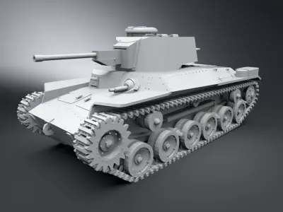 Type 97 Chin-Ha Scale model 3D print model