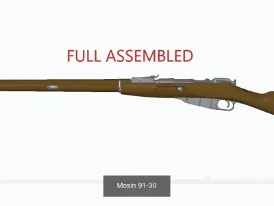 Bolt action rifles 3D Model Pack