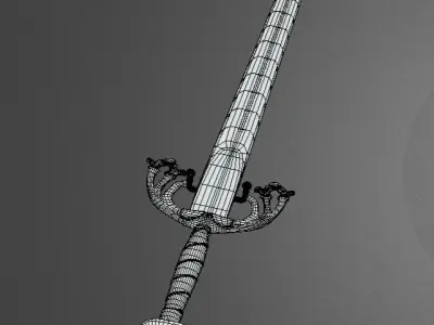 Tizona - legendary sword of El cid Low-poly 3D model