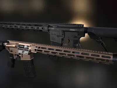 Daniel Defense DDM4V7 Low-poly 3D model