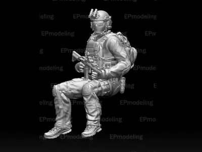 US ranger soldier 3D print model get