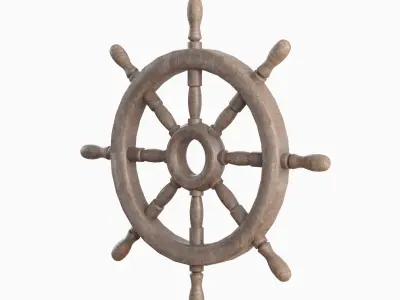 Vessel Wheel 05 Low-poly 3D model