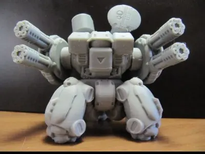 CHIBI-TECH SD - ARMORED WARTHOG DUO GUNPOD 3D print model