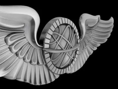US Army Air Force Navigator Wings Badge 3D model