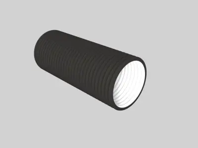 Corrugated pipes PLAST R-PE 3D model