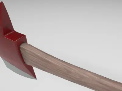 Red Axe Free low-poly 3D model