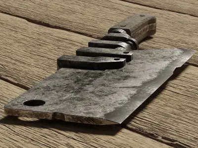 Rusty cleaver 3D model