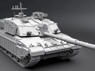 Fv4034 Challenger 2 Scale model 3D print model