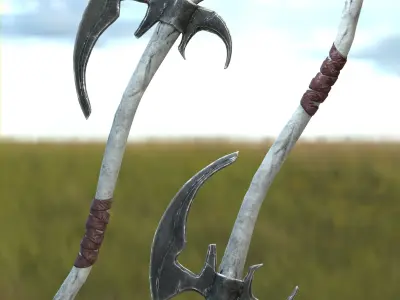 Throwing Axe Mark III Low-poly 3D model