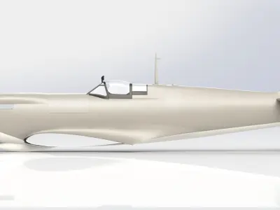 Spitfire Fuselage 3D print model
