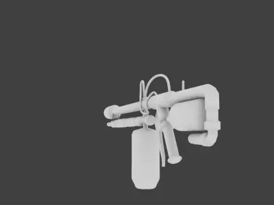 flamethrower grenade launcher 3D model