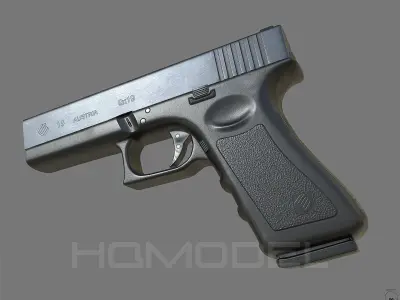 Generic Handgun 9mm Pistol PBR Low-poly 3D model